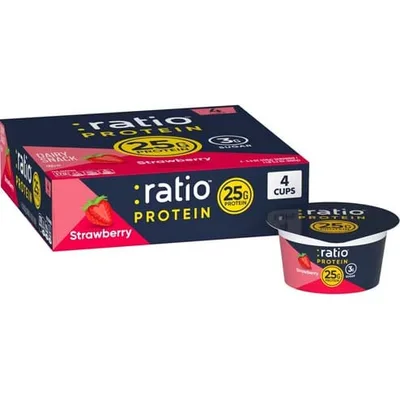 : Ratio Protein Strawberry Dairy Snack 4ct/5.3oz